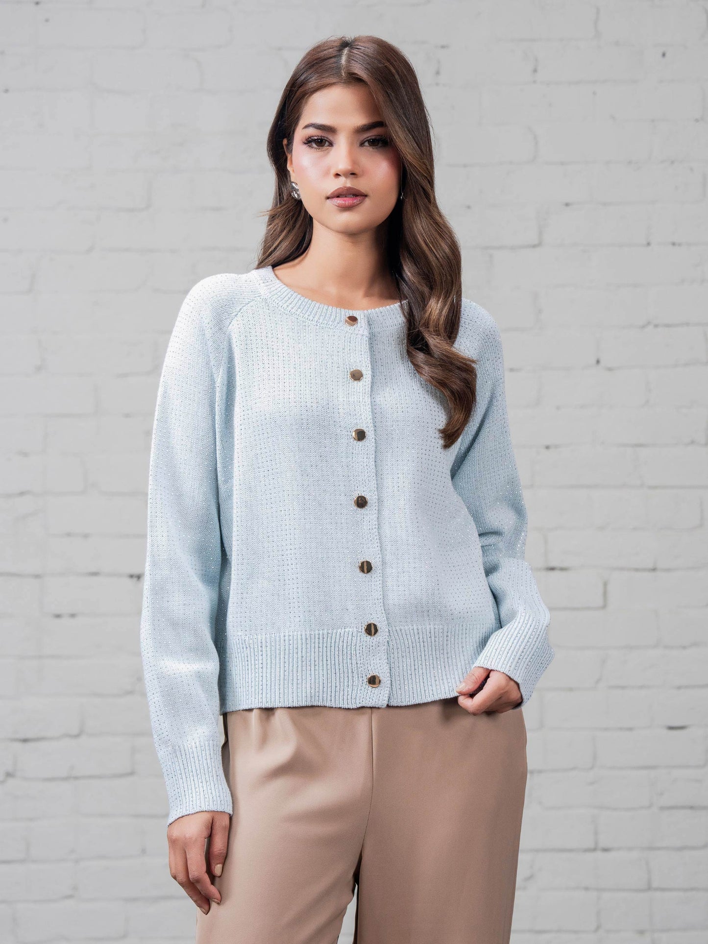 Woolen Cardigan- Embellished