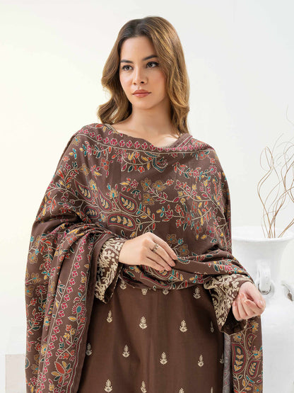 3 Piece Khaddar Suit-Paste Print (Pret)