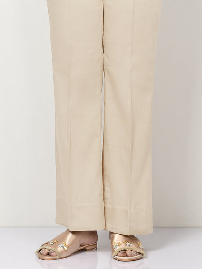 Unstitched Cambric Trouser - Light Beige