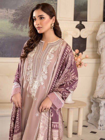 3 Piece Karandi Suit-Embroidered (Unstitched)