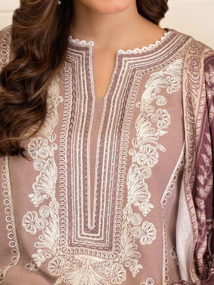 3 Piece Karandi Suit-Embroidered (Unstitched)