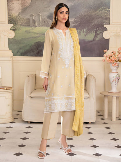 3 Piece Karandi Suit-Embroidered (Unstitched)