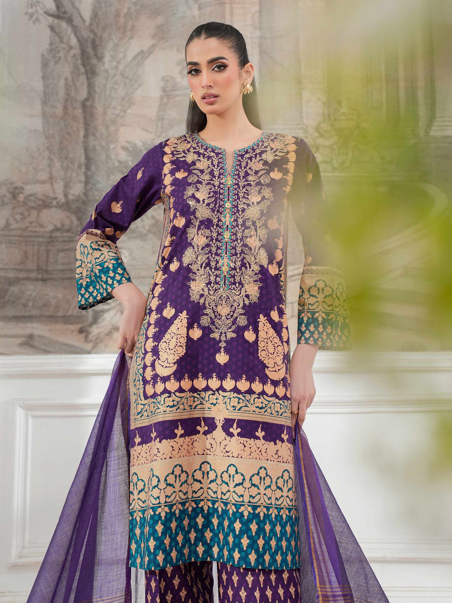 3 Piece Lawn Suit-Embroidered (Unstitched)
