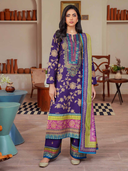 3 Piece Lawn Suit Embroidered (Unstitched)