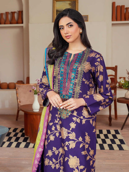 3 Piece Lawn Suit Embroidered (Unstitched)