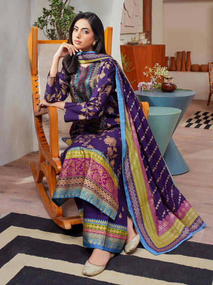 3 Piece Lawn Suit Embroidered (Unstitched)