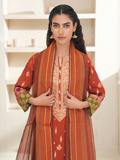 2 Piece Lawn Suit-Paste Print (Unstitched)