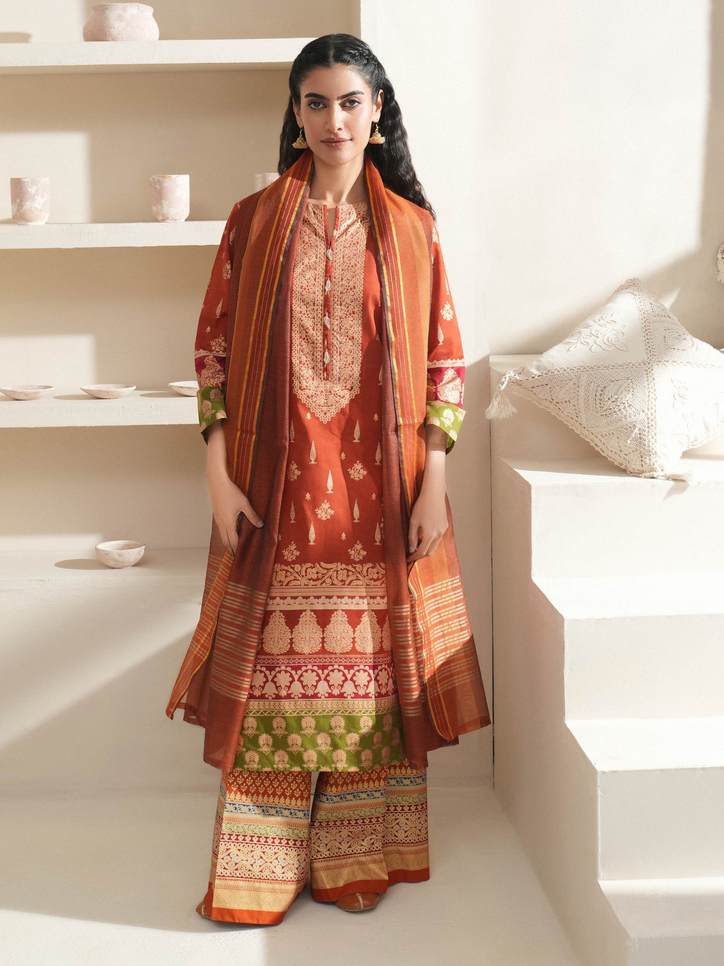2 Piece Lawn Suit-Paste Print (Unstitched)