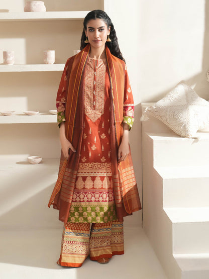 2 Piece Lawn Suit-Paste Print (Unstitched)