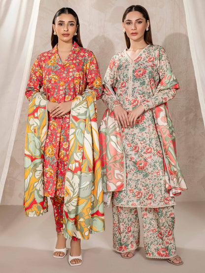 3 Piece Khaddar Suit-Printed (Unstitched)