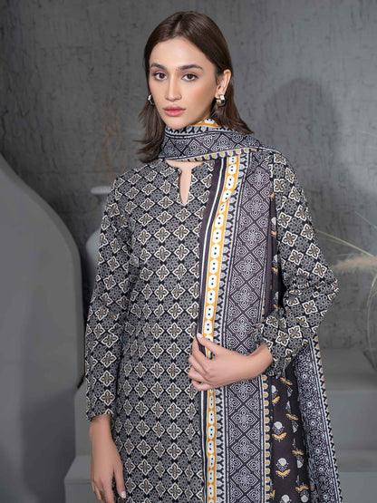3 Piece Khaddar Suit-Printed (Unstitched)