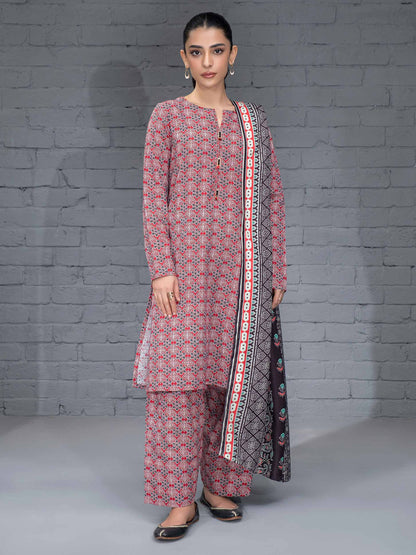 3 Piece Khaddar Suit-Printed (Unstitched)