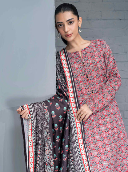 3 Piece Khaddar Suit-Printed (Unstitched)
