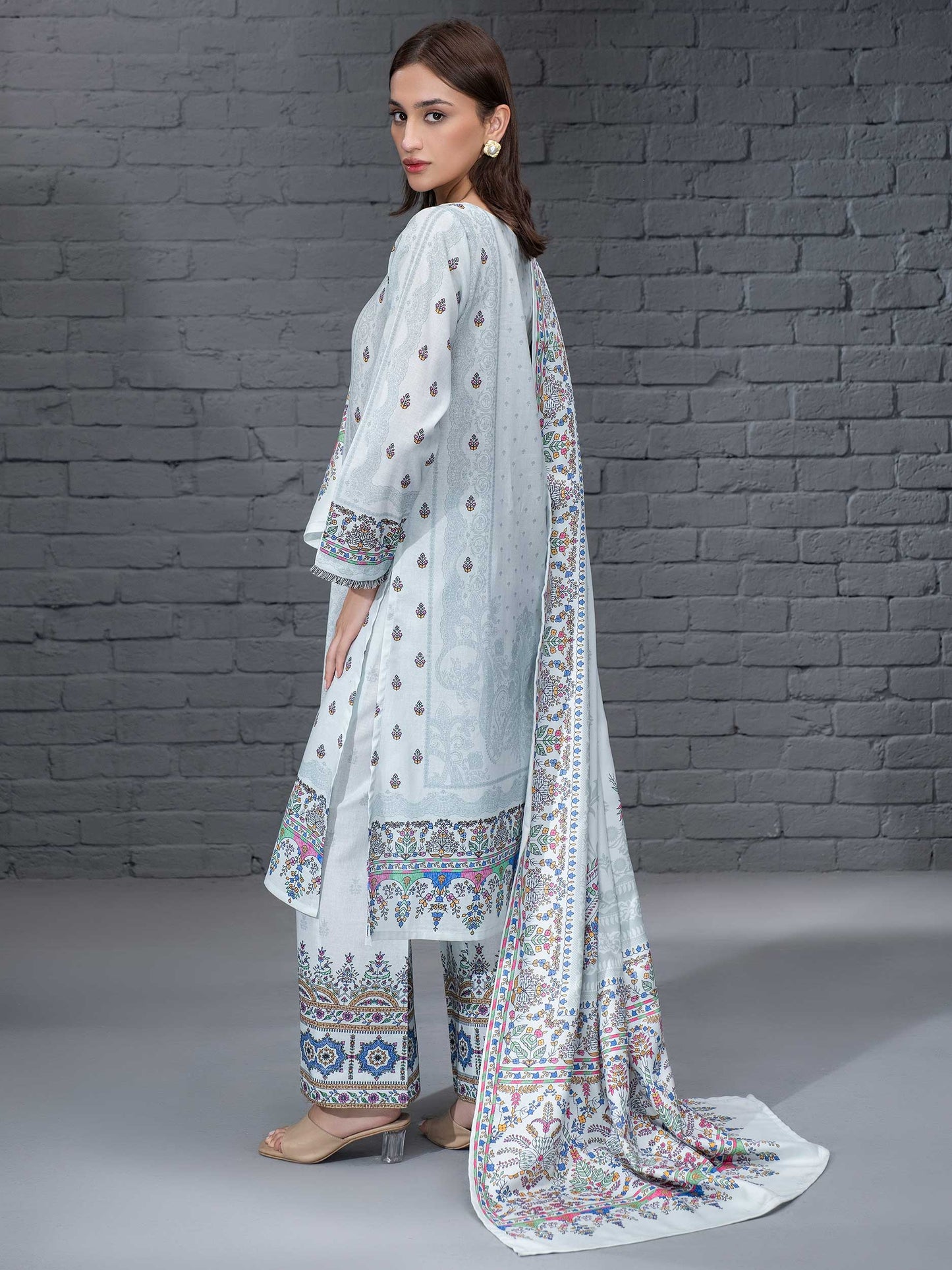 3 Piece Khaddar Suit-Printed (Unstitched)