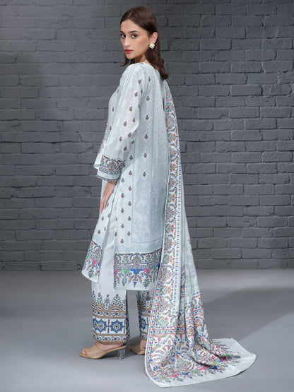 3 Piece Khaddar Suit-Printed (Unstitched)
