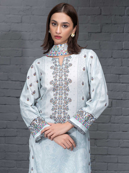 3 Piece Khaddar Suit-Printed (Unstitched)