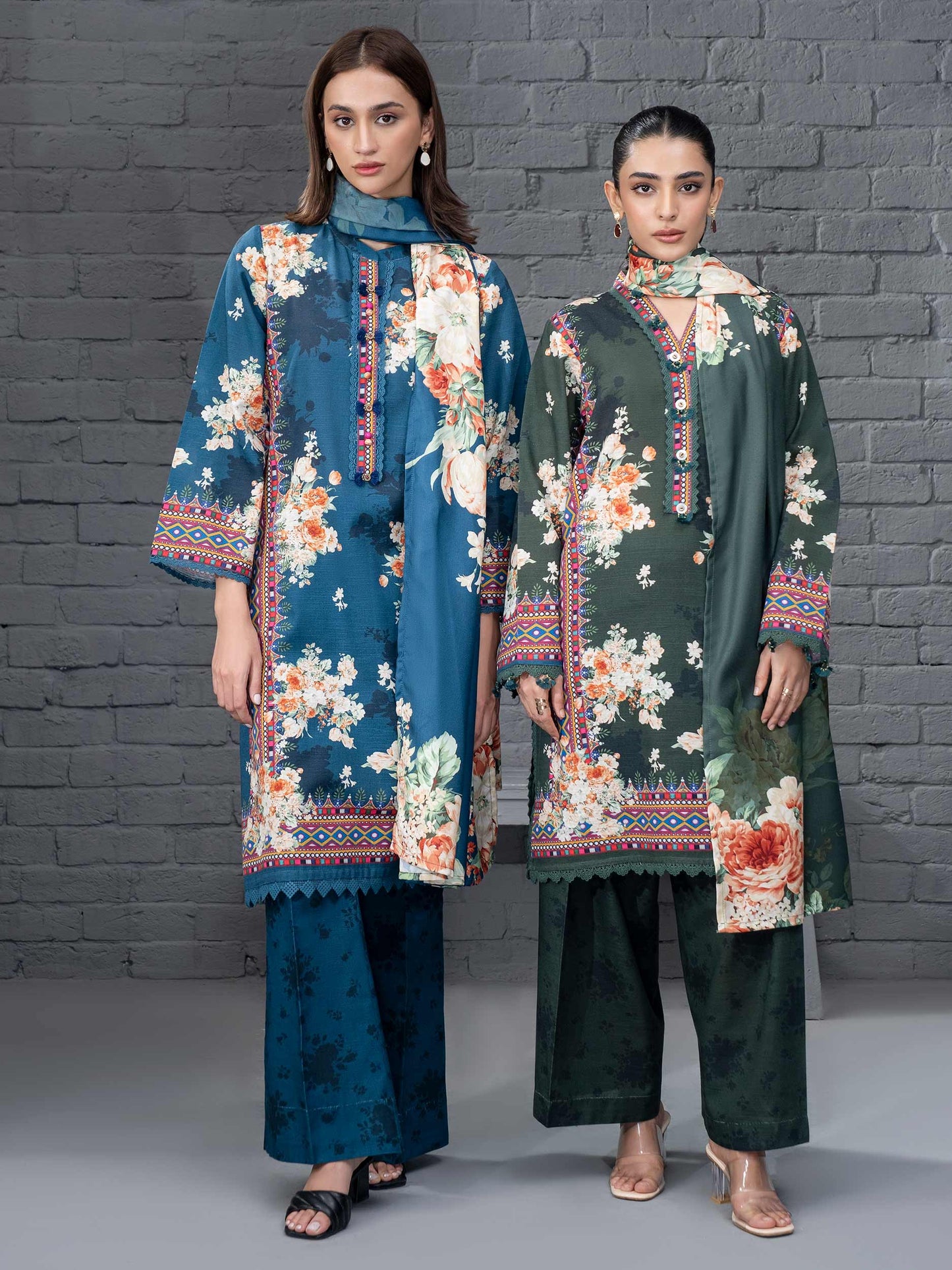 3 Piece Khaddar Suit-Printed (Unstitched)