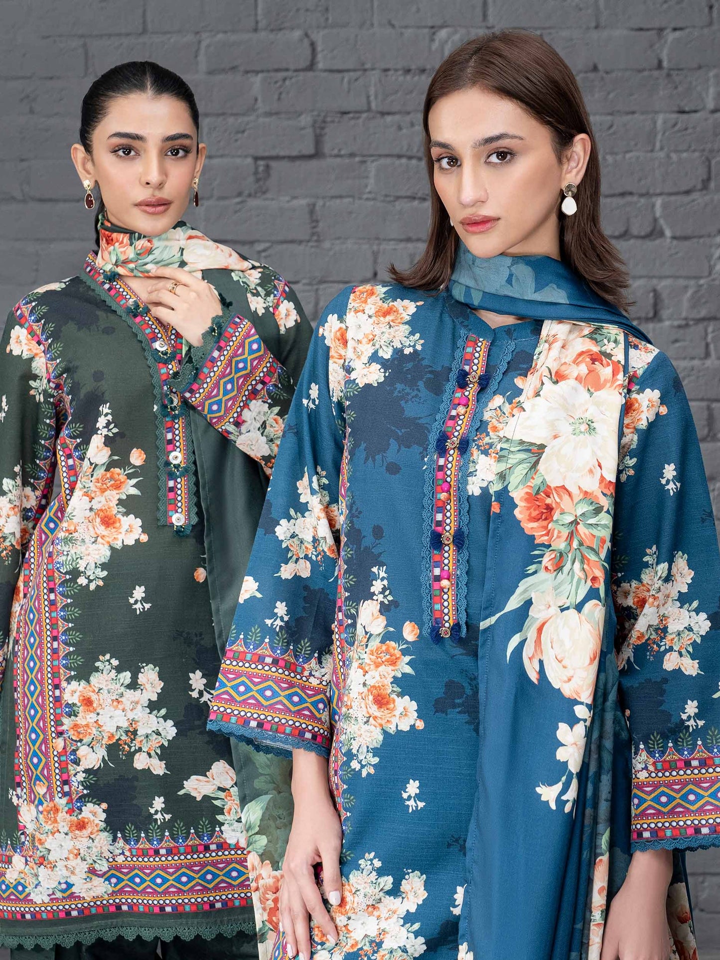 3 Piece Khaddar Suit-Printed (Unstitched)