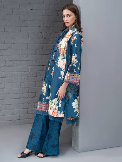 3 Piece Khaddar Suit-Printed (Unstitched)