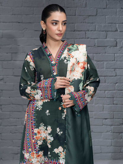 3 Piece Khaddar Suit-Printed (Unstitched)