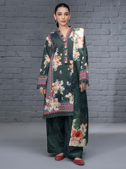3 Piece Khaddar Suit-Printed (Unstitched)
