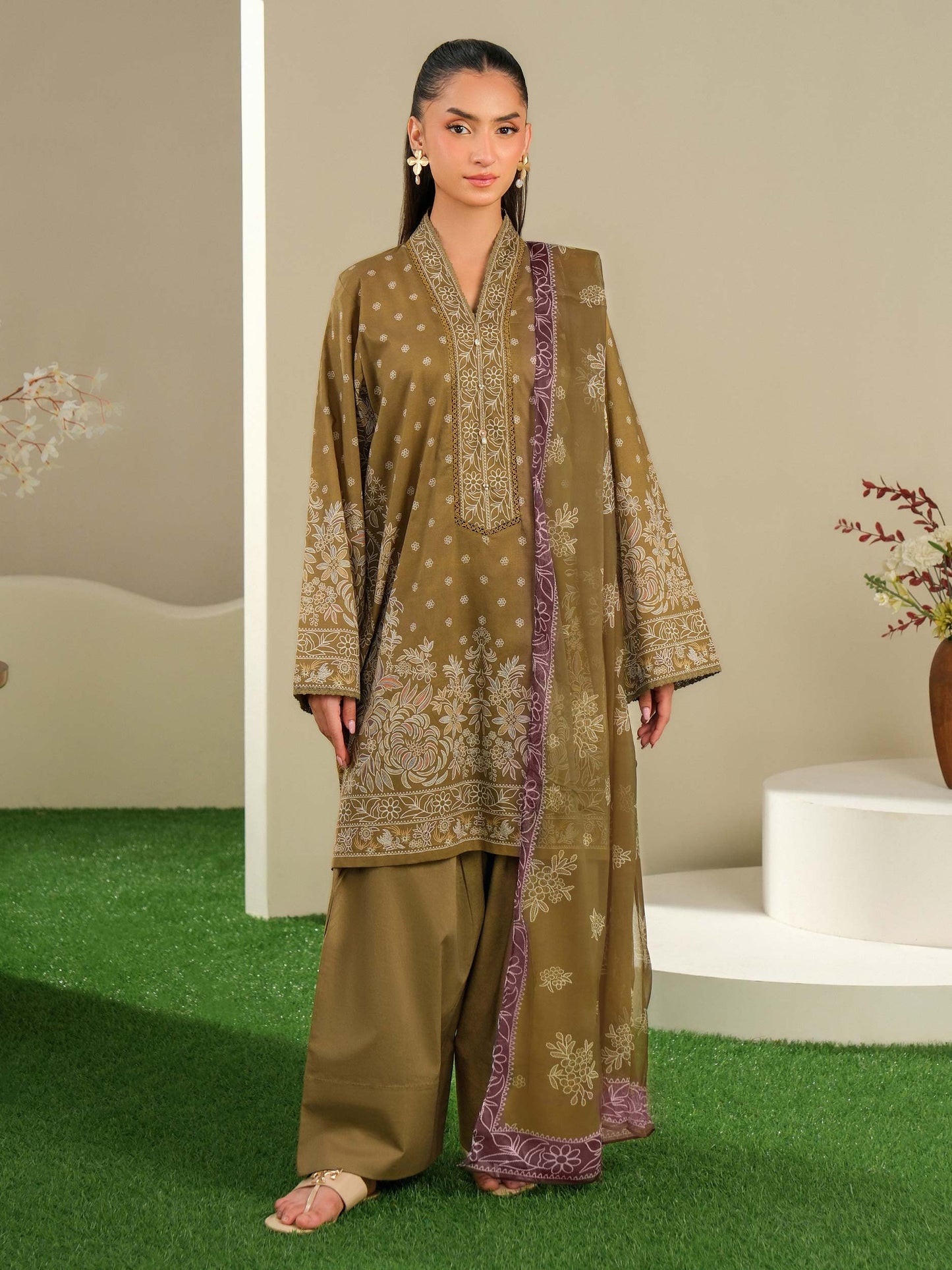 3 Piece Lawn Suit-Printed (Unstitched)