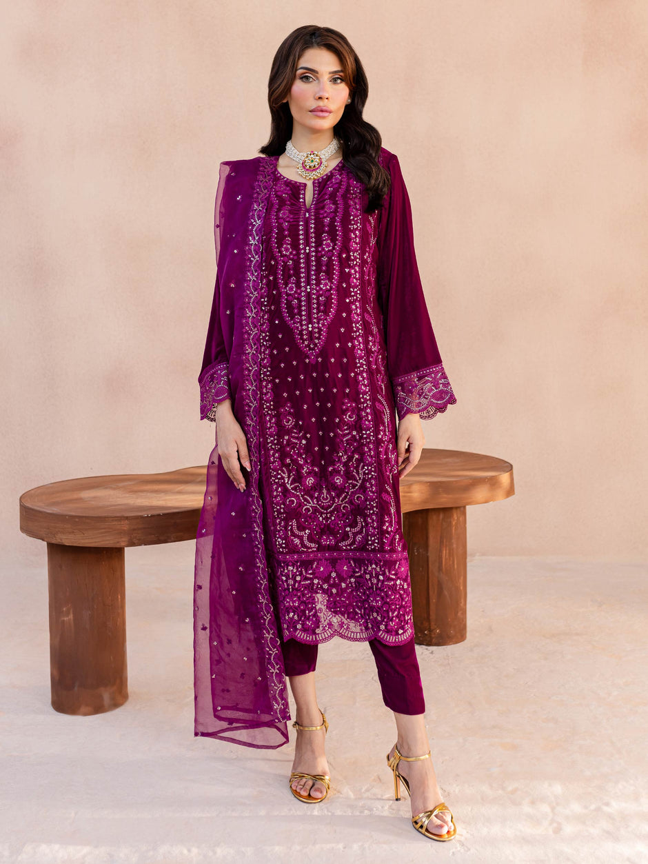 Embroided Designer wear Dress 3 Pcs Unstitched