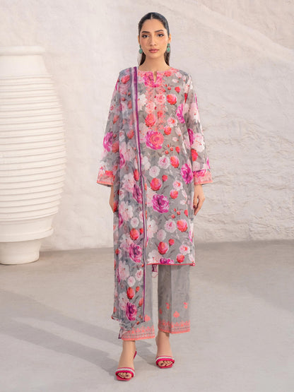 3 Piece Lawn Suit-Embroidered (Unstitched)