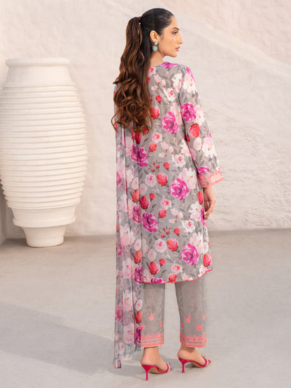 3 Piece Lawn Suit-Embroidered (Unstitched)