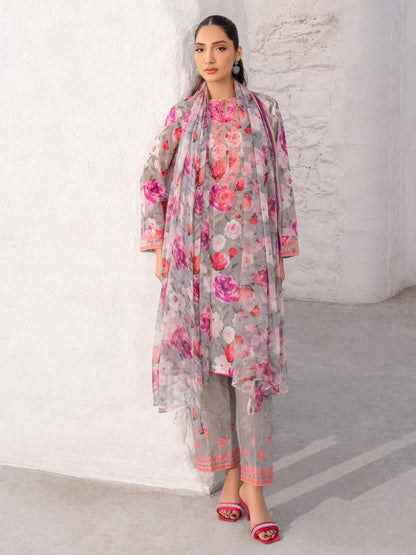 3 Piece Lawn Suit-Embroidered (Unstitched)