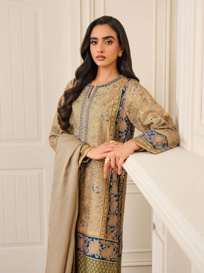 3 Piece Khaddar Suit-Embroidered (Unstitched)