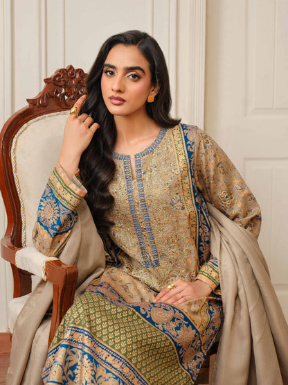 3 Piece Khaddar Suit-Embroidered (Unstitched)
