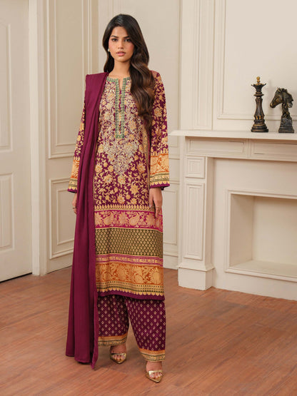 3 Piece Khaddar Suit-Embroidered (Unstitched)