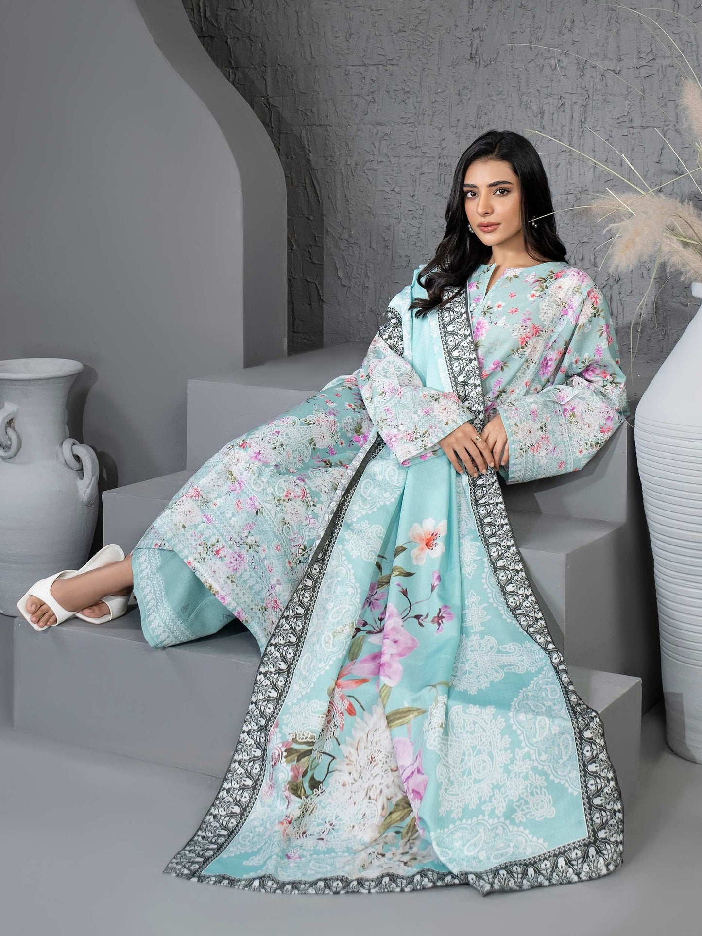 3 Piece Khaddar Suit-Printed (Unstitched)