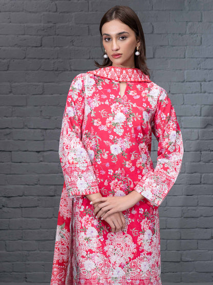 3 Piece Khaddar Suit-Printed (Unstitched)