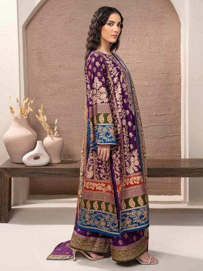 3 Piece Khaddar Suit-Paste Print (Unstitched)