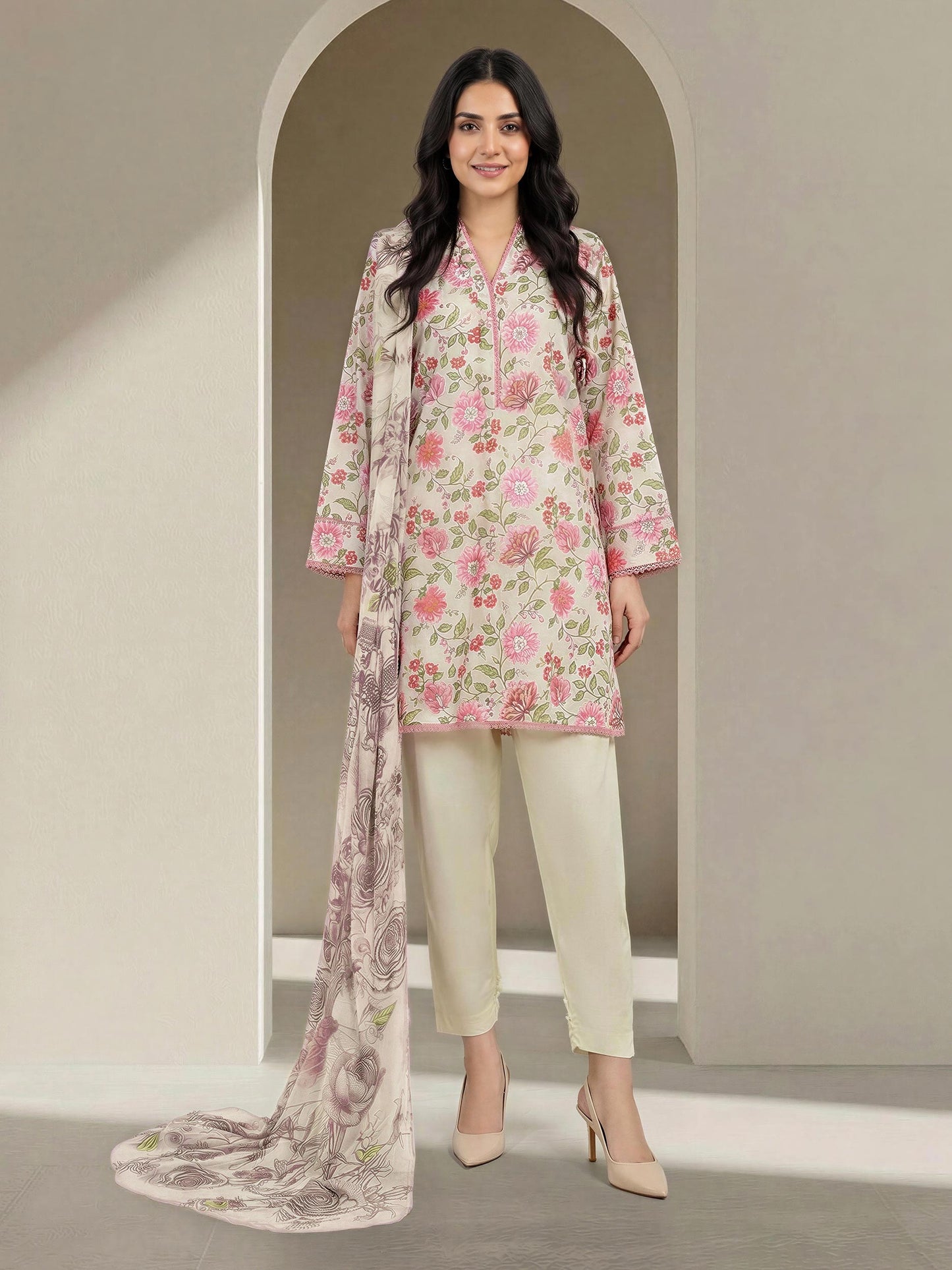 3 Piece Lawn Suit (Unstitched)
