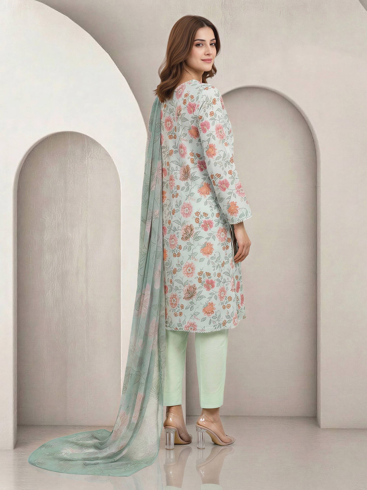 3 Piece Lawn Suit (Unstitched)
