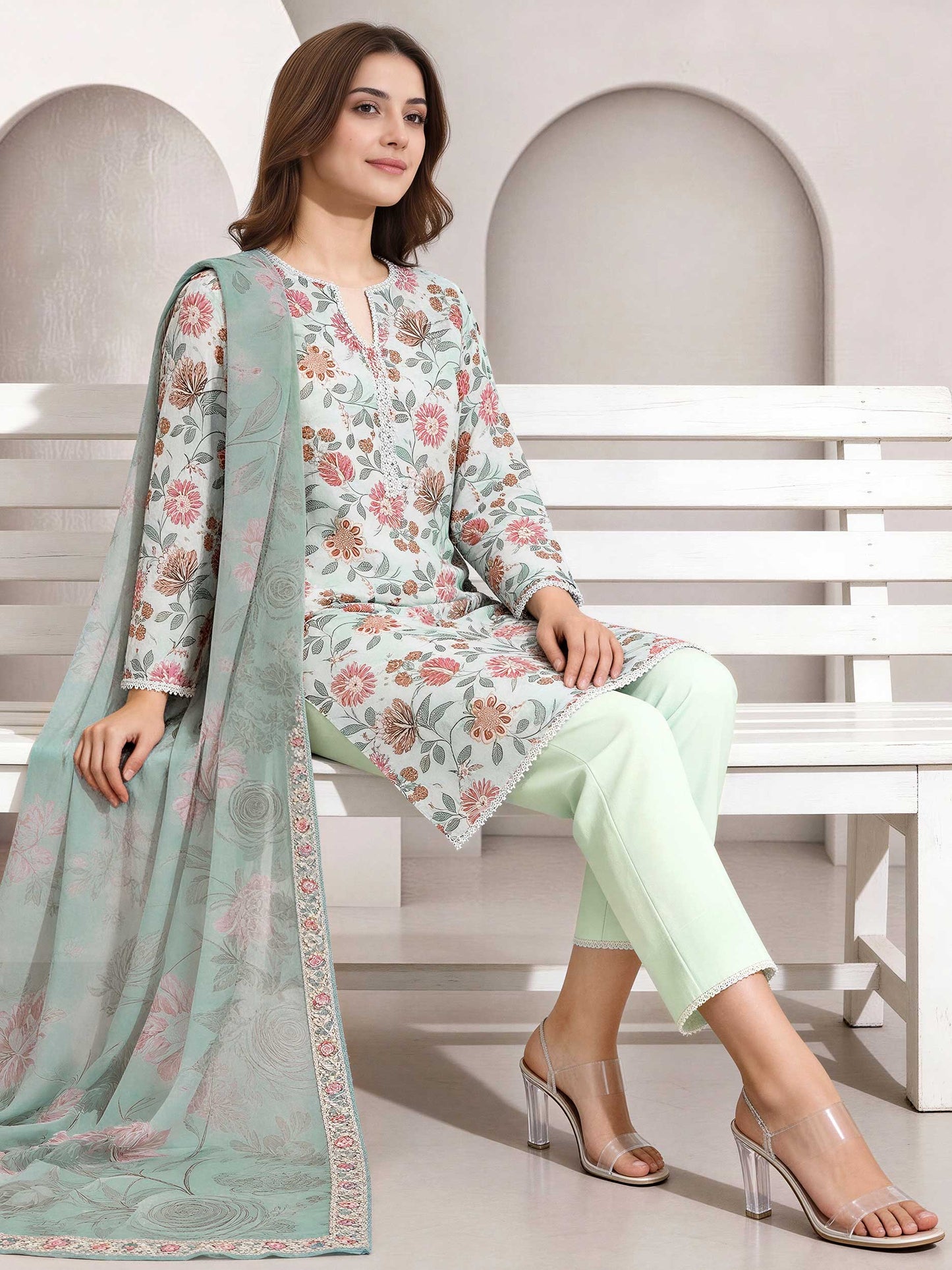 3 Piece Lawn Suit (Unstitched)