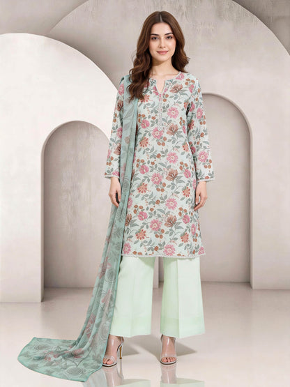 3 Piece Lawn Suit (Unstitched)