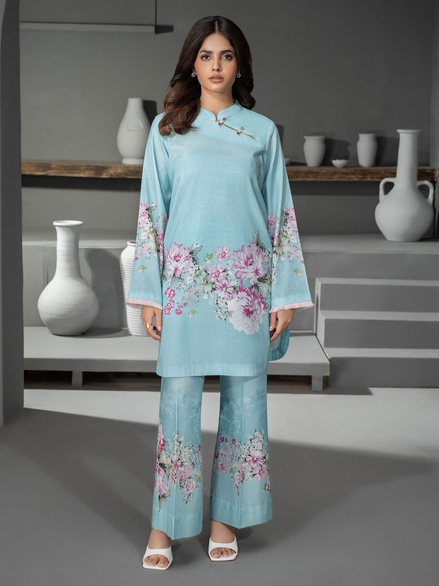 2 Piece Khaddar Suit-Printed (Unstitched)