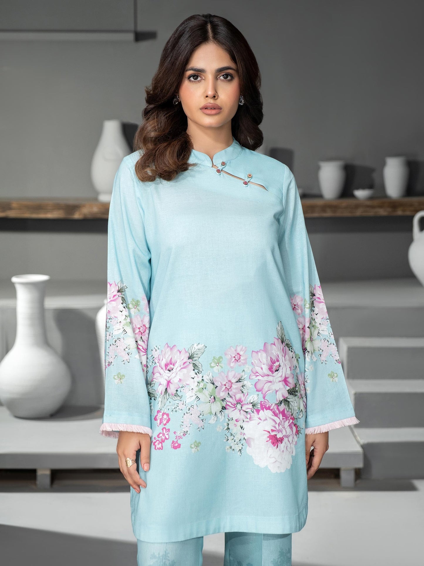 2 Piece Khaddar Suit-Printed (Unstitched)