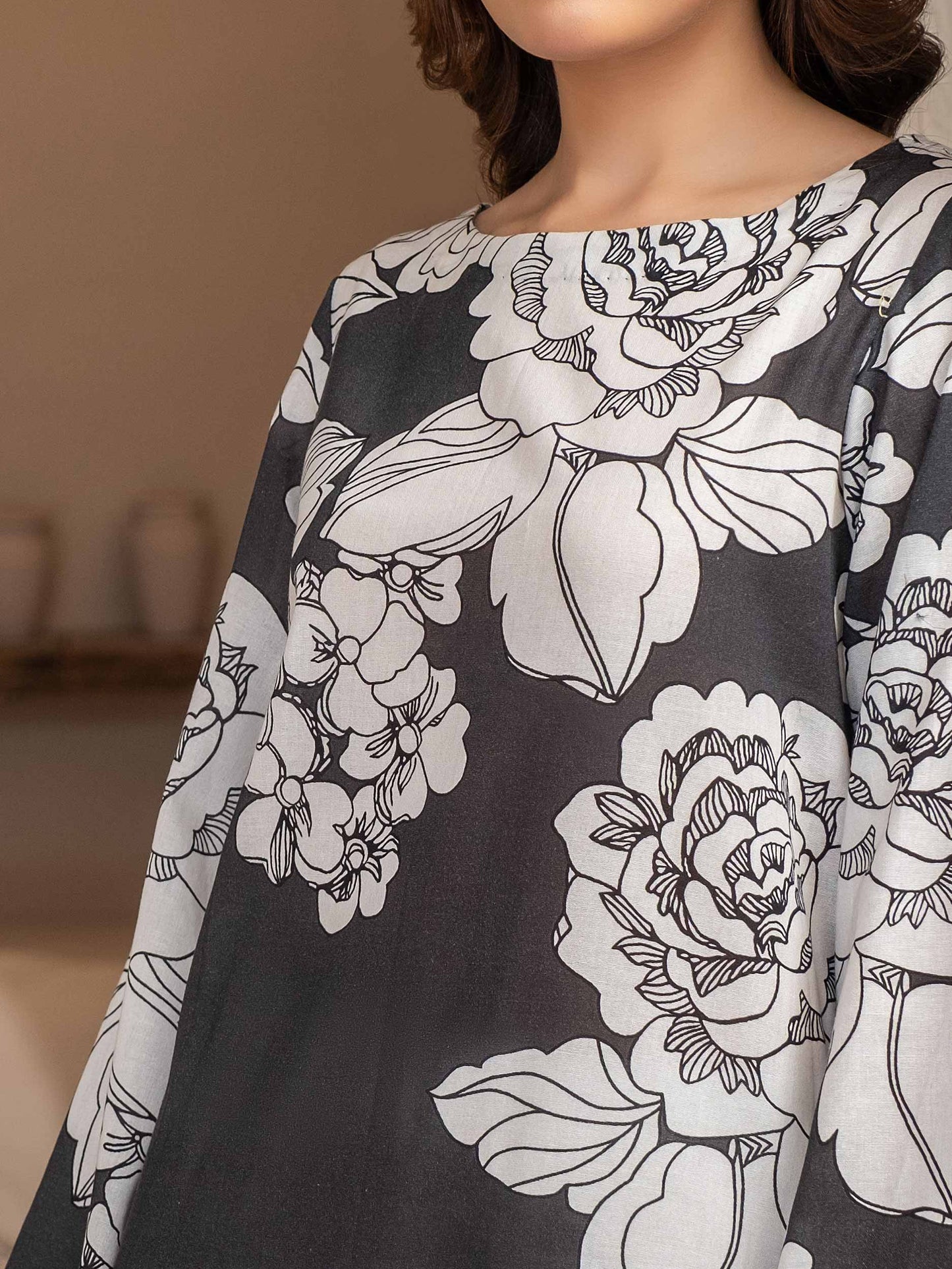 2 Piece Khaddar Suit-Printed (Unstitched)