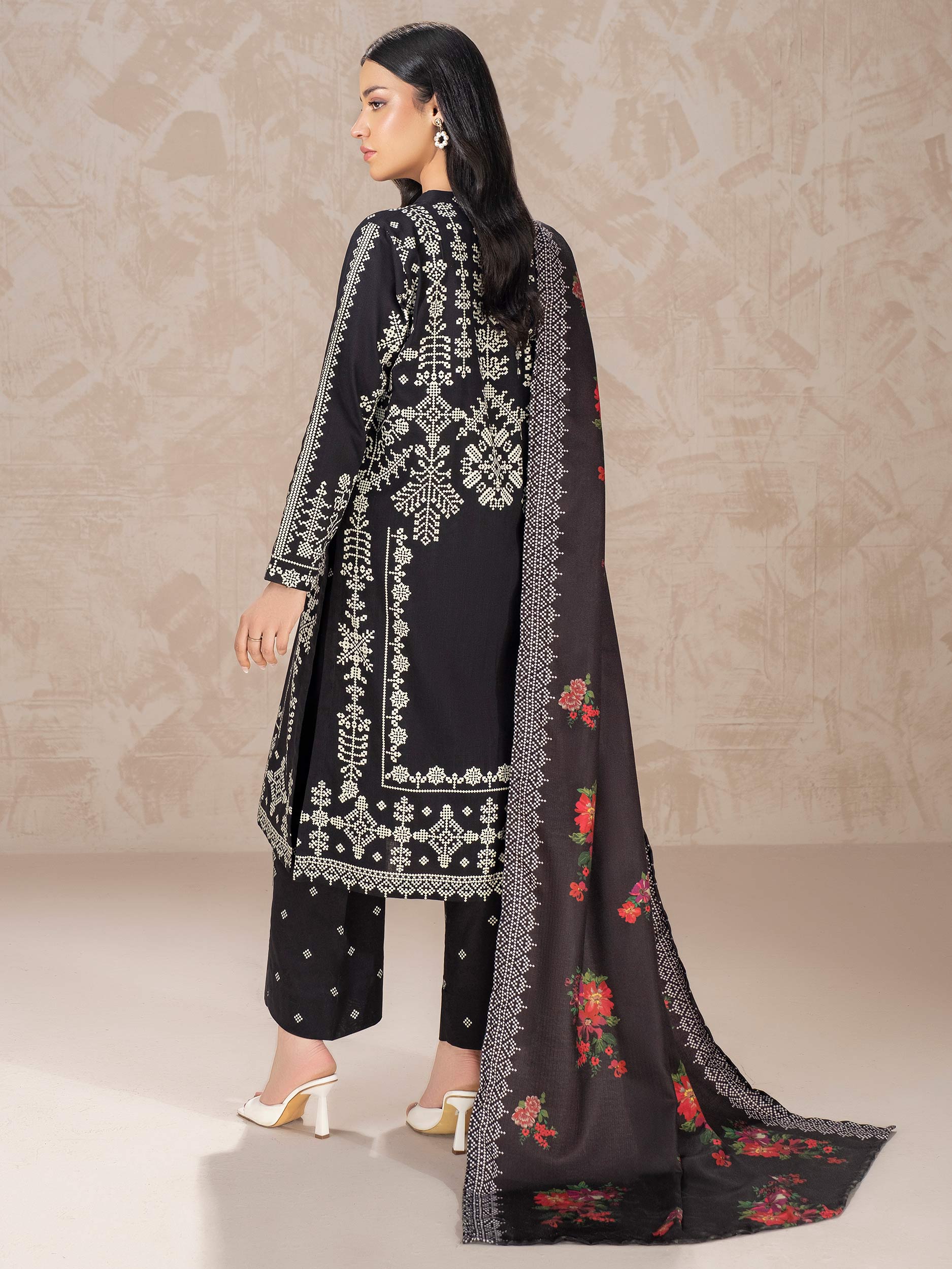 3-Pc Khaddar Suit Printed