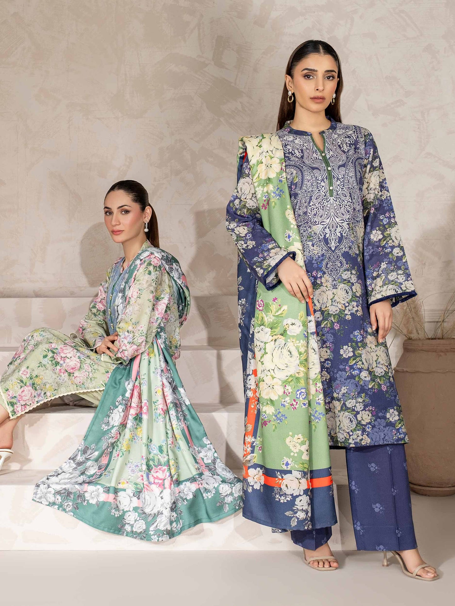 3 Piece Khaddar Suit-Printed (Unstitched)