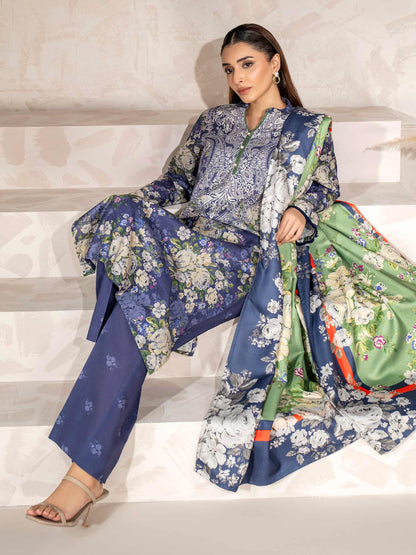 3 Piece Khaddar Suit-Printed (Unstitched)