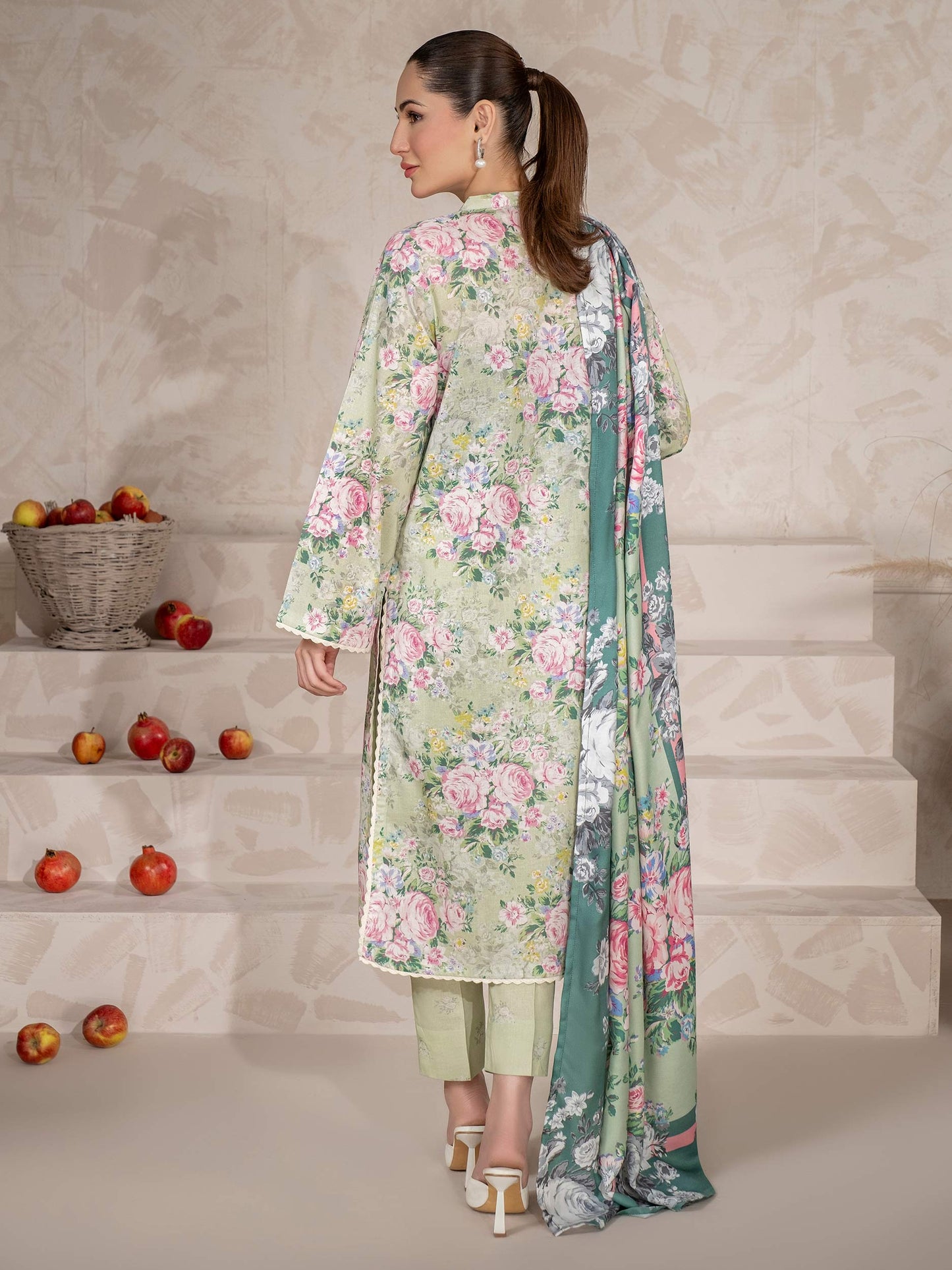 3 Piece Khaddar Suit-Printed (Unstitched)