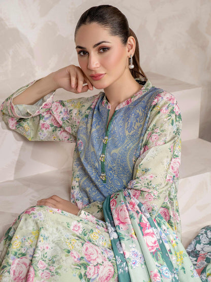 3 Piece Khaddar Suit-Printed (Unstitched)