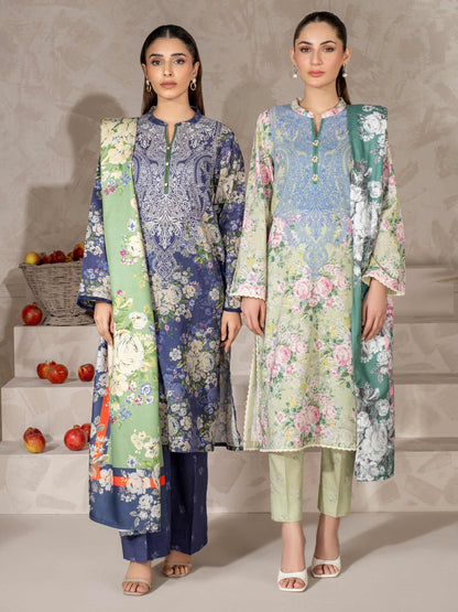 3 Piece Khaddar Suit-Printed (Unstitched)