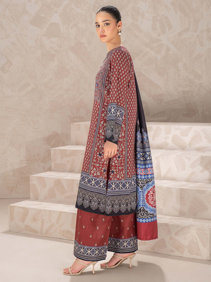 3 Piece Khaddar Suit-Printed (Unstitched)
